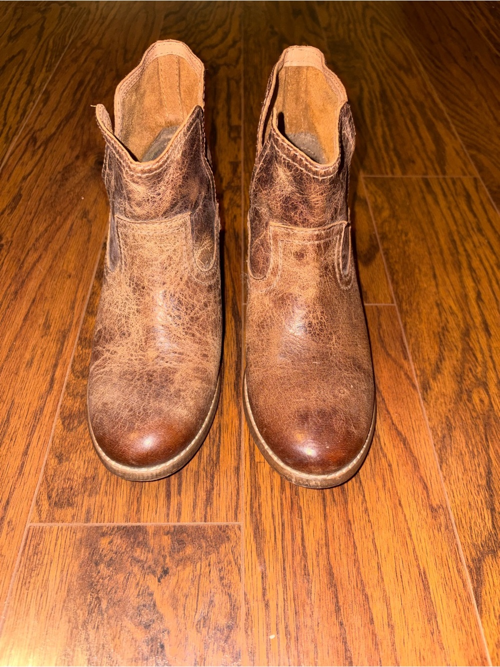 Diba Tru Women's Walnut Grove Vintage Tan Leather Ankle Booties